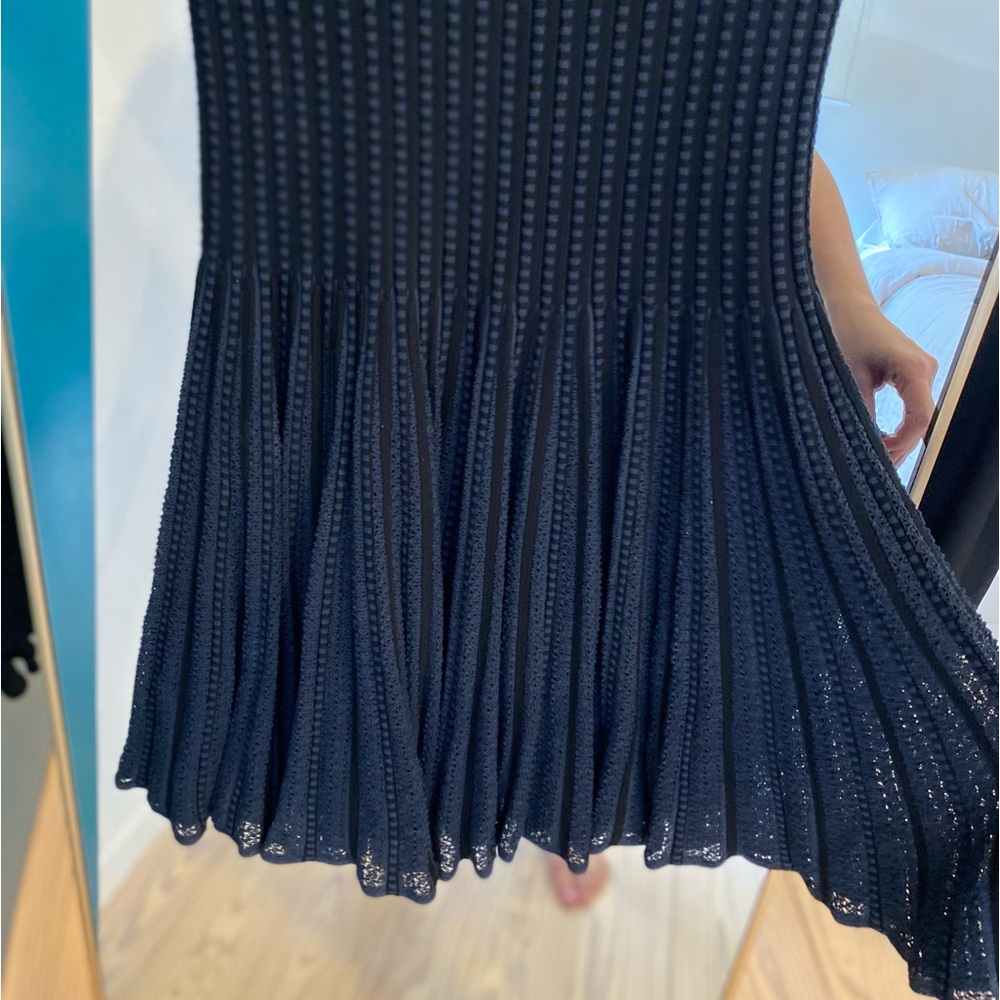 Theory Novelty Checker Knit Sleeveless Short Dress - Picture 10 of 16